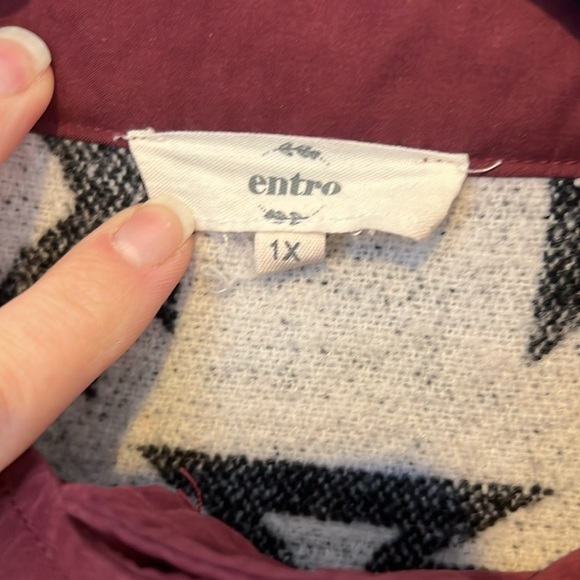 Entro Plus Size Utility Womens Vest Aztec Ikat Tribal Print Knit Back Pocket 1XL - Picture 6 of 16